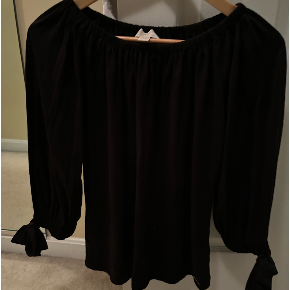 Michael Kors women’s off the shoulder black blouse